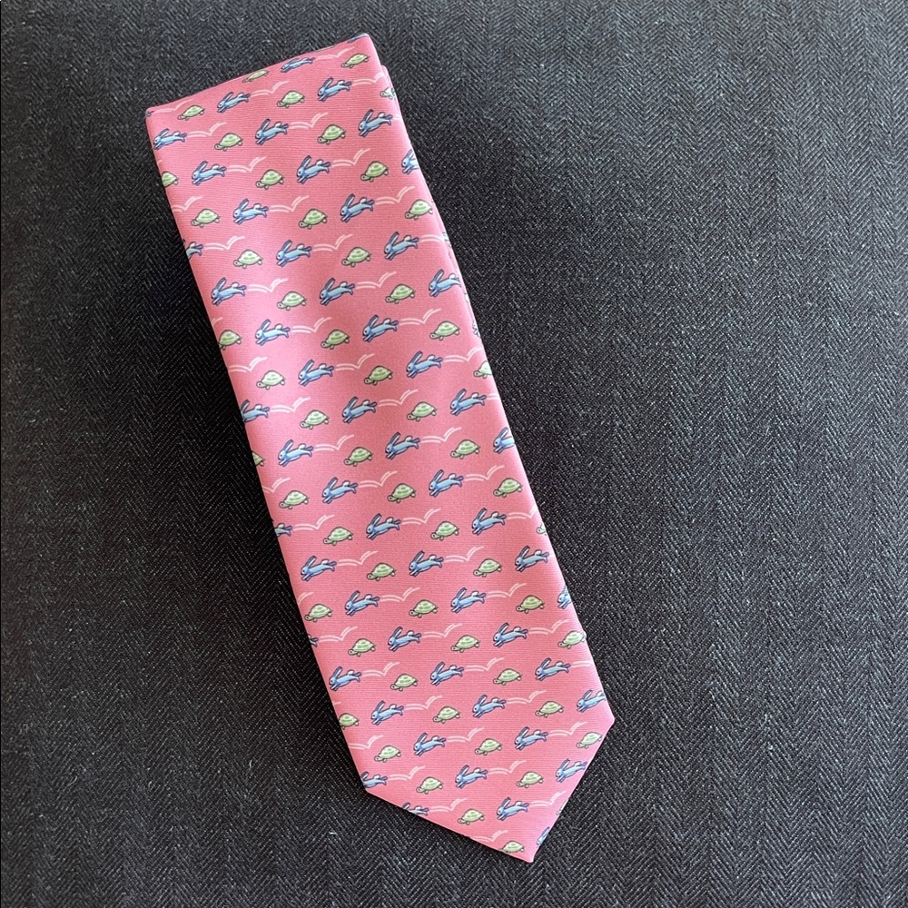 Nautica Pink Tie with Multicolor Spring Motif